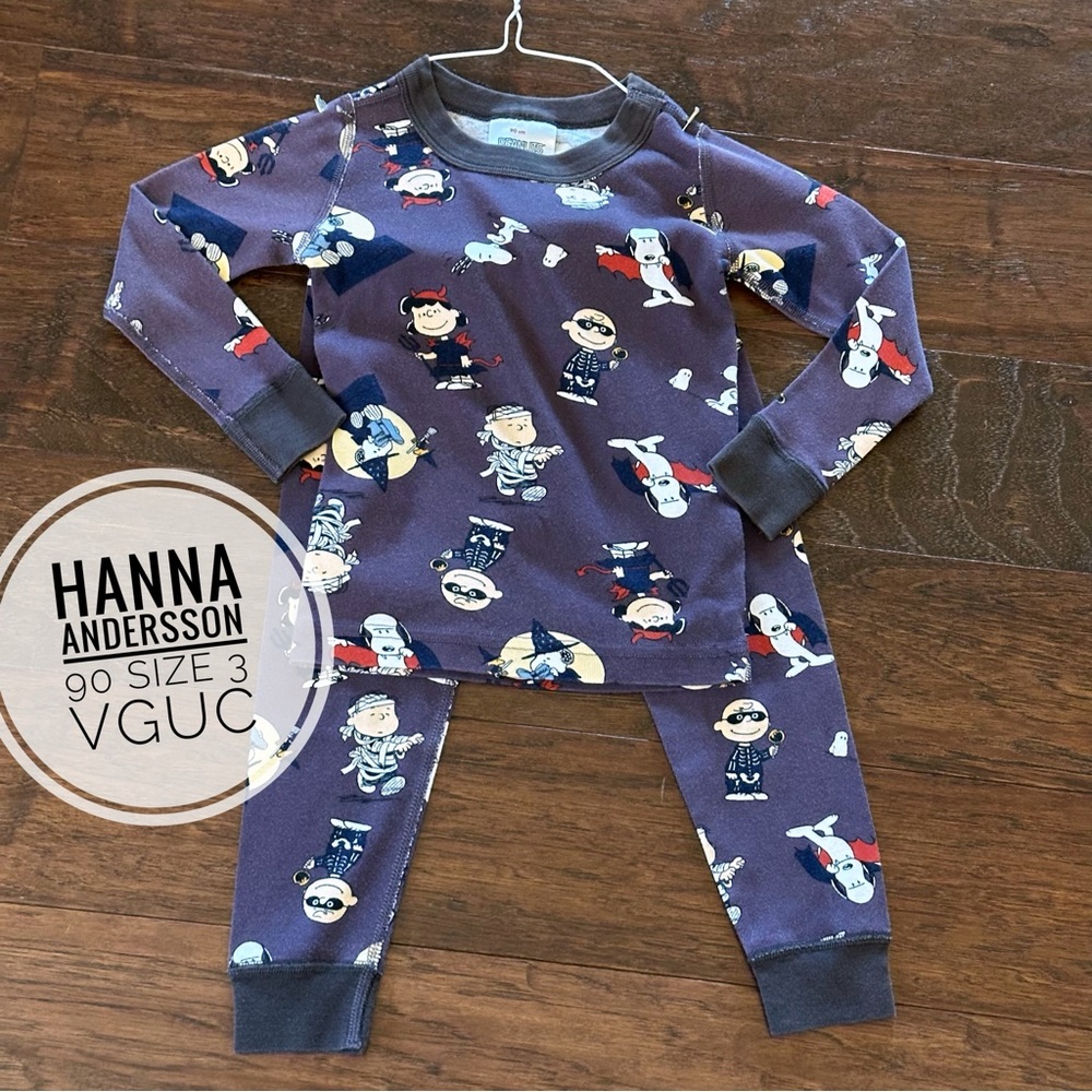 Hanna Andersson Peanuts Halloween Pajamas Jams 90